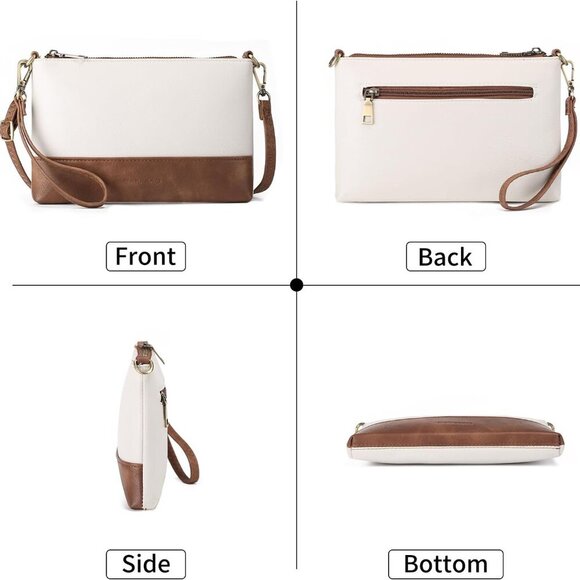 Stylish Large Capacity Wristlet Clutch - Detachable Crossbody and Wrist Strap - Picture 6 of 7